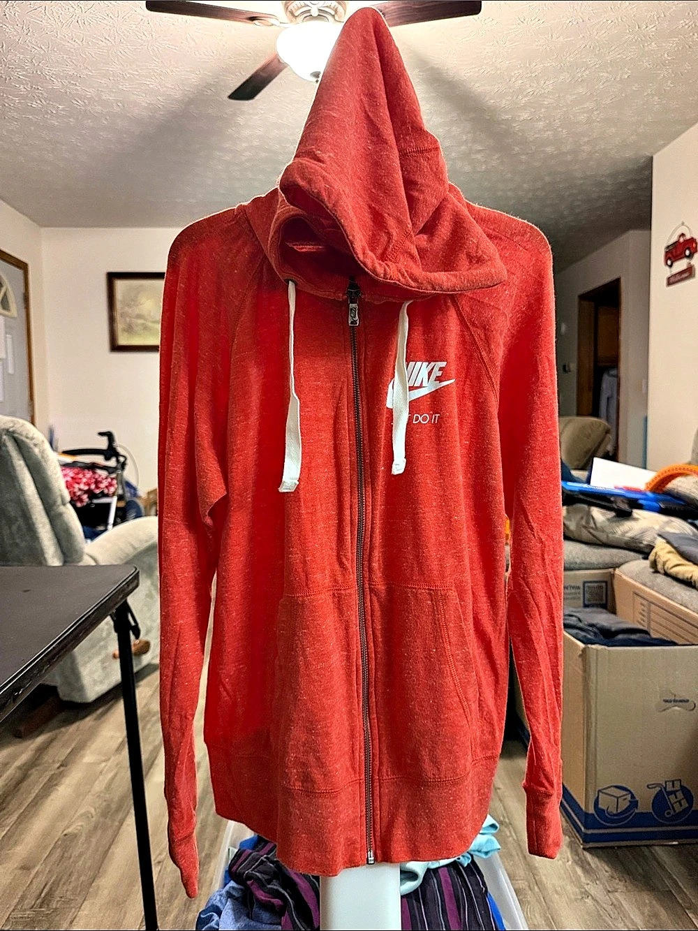 Nike Red Full-Zip Hoodie Size Medium